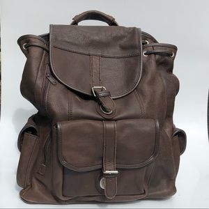 Genuine Leather Brown Backpack